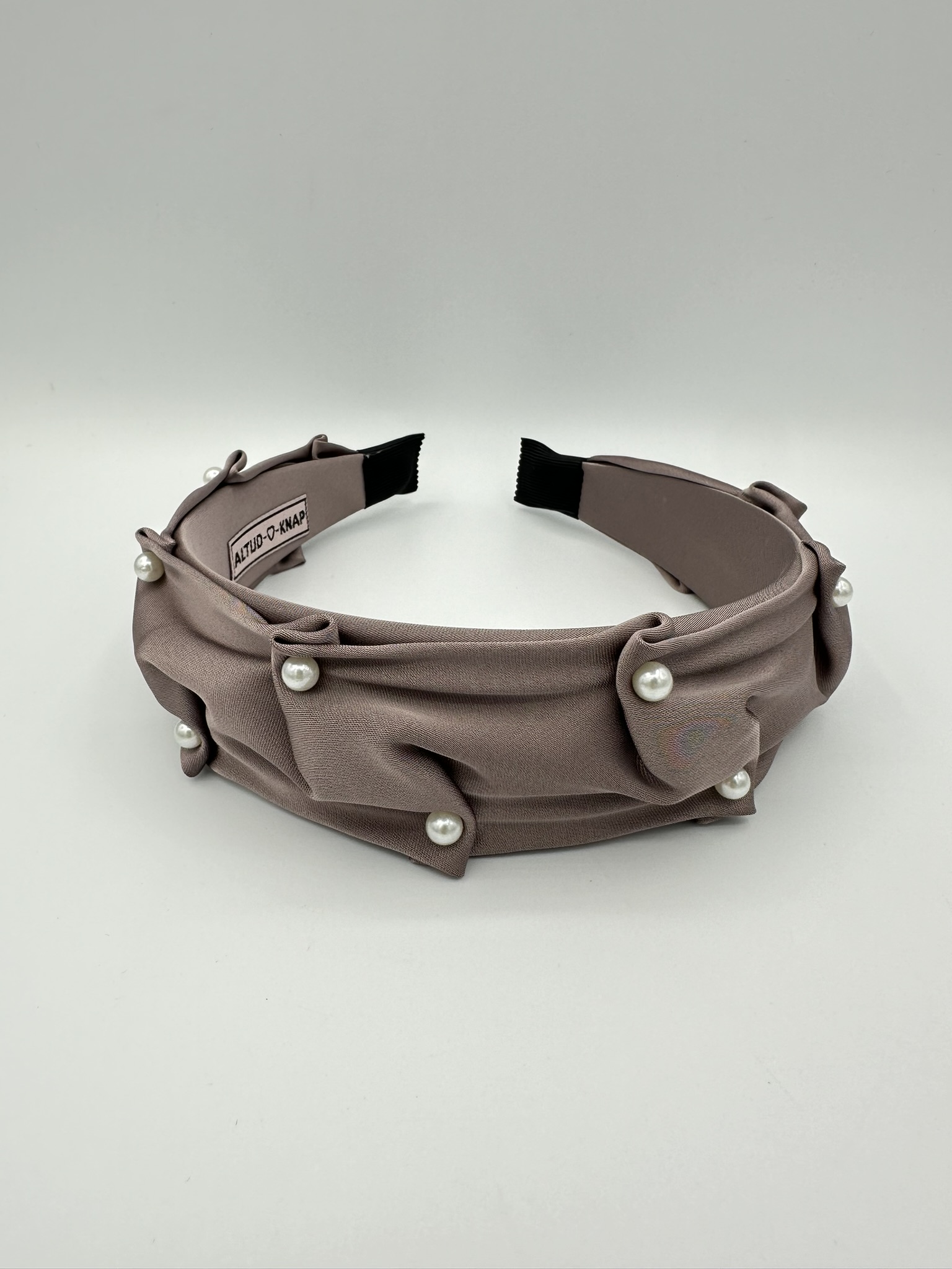 Haarband Silky Pearls Purple Grey