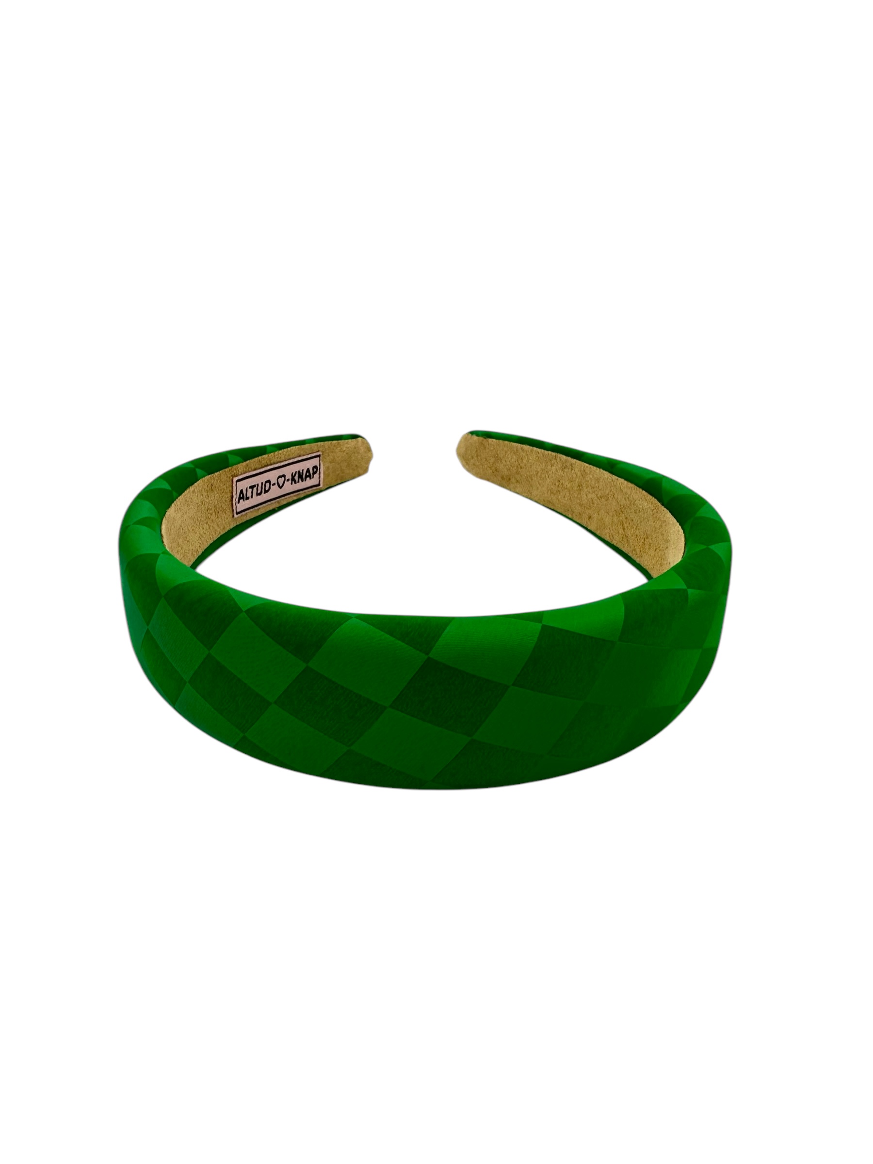 Dames Haarband Fancy Grid Green Groene geruite haarband
