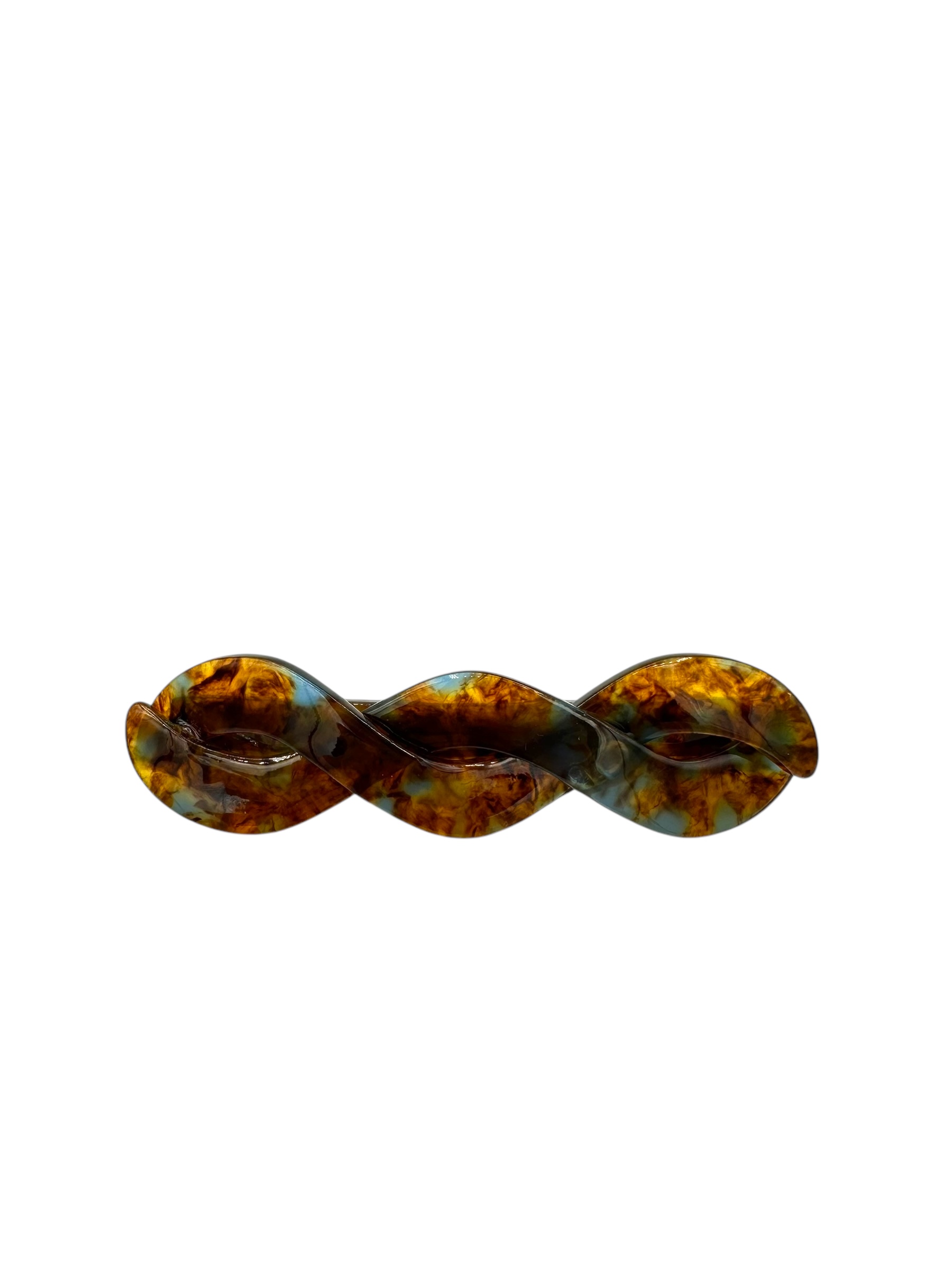 Dames Haarclip Cutie gevlochten Blue Brown Bruine Haarspeld
