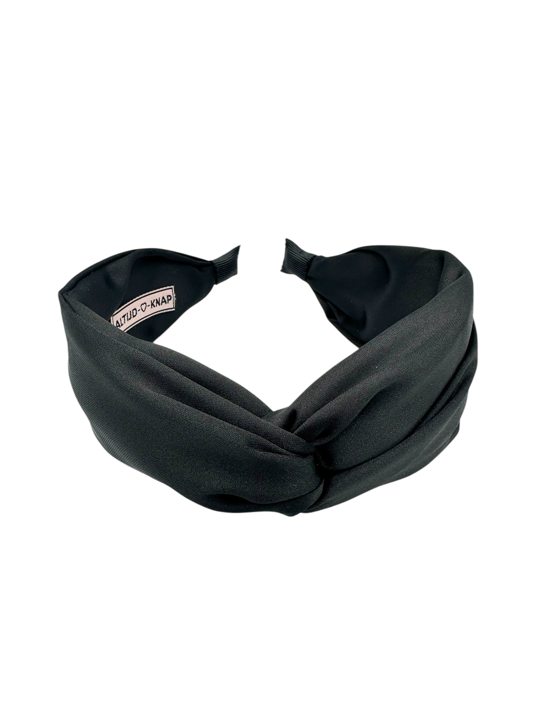 Dames Haarband Silk Black Satijn Zwarte haarband