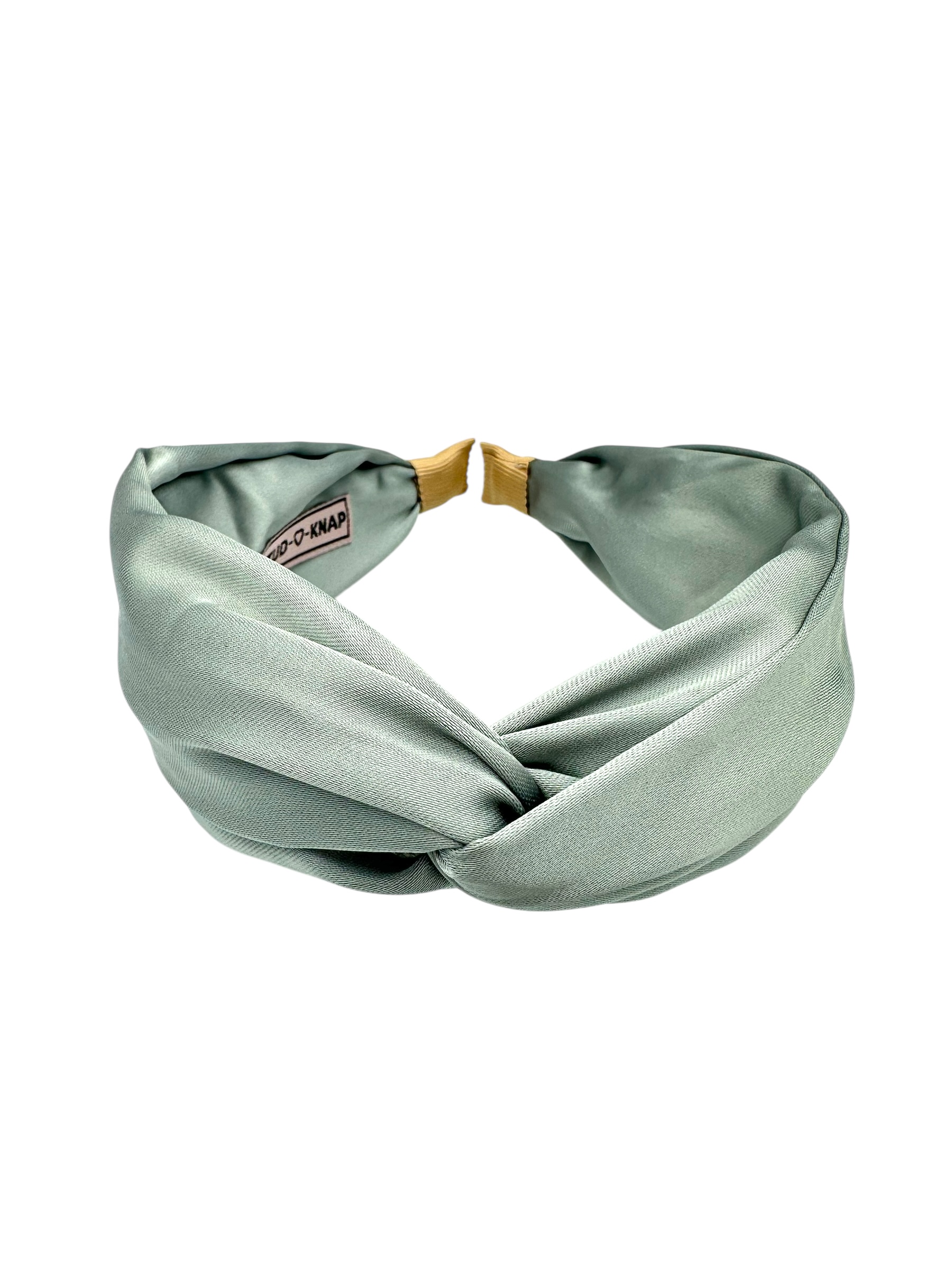 Dames Haarband Silk Blue Grey Satijn Blauw Grijze Haarband