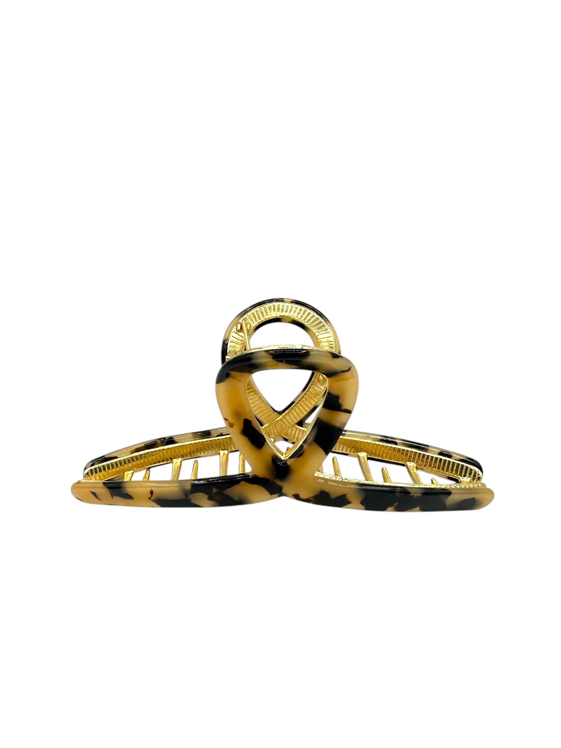 Dames Haarclip Bow Deluxe Brown Black stevige haarklem