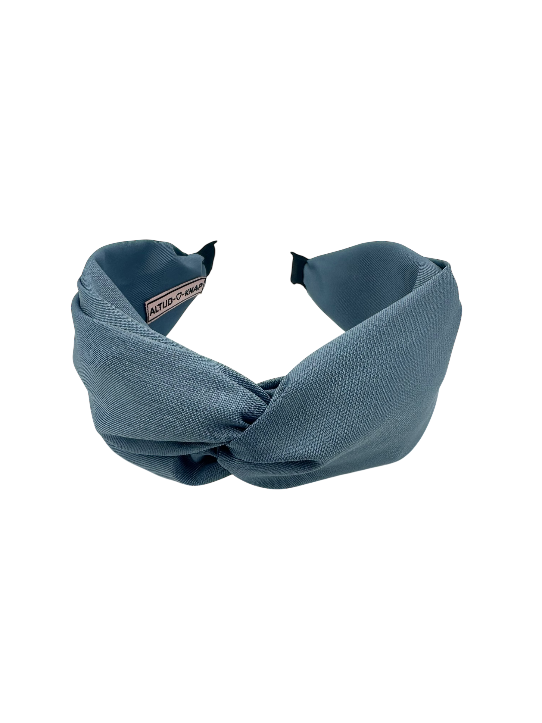 Dames Haarband Soft Touch Blue brede blauwe haarband voorkant