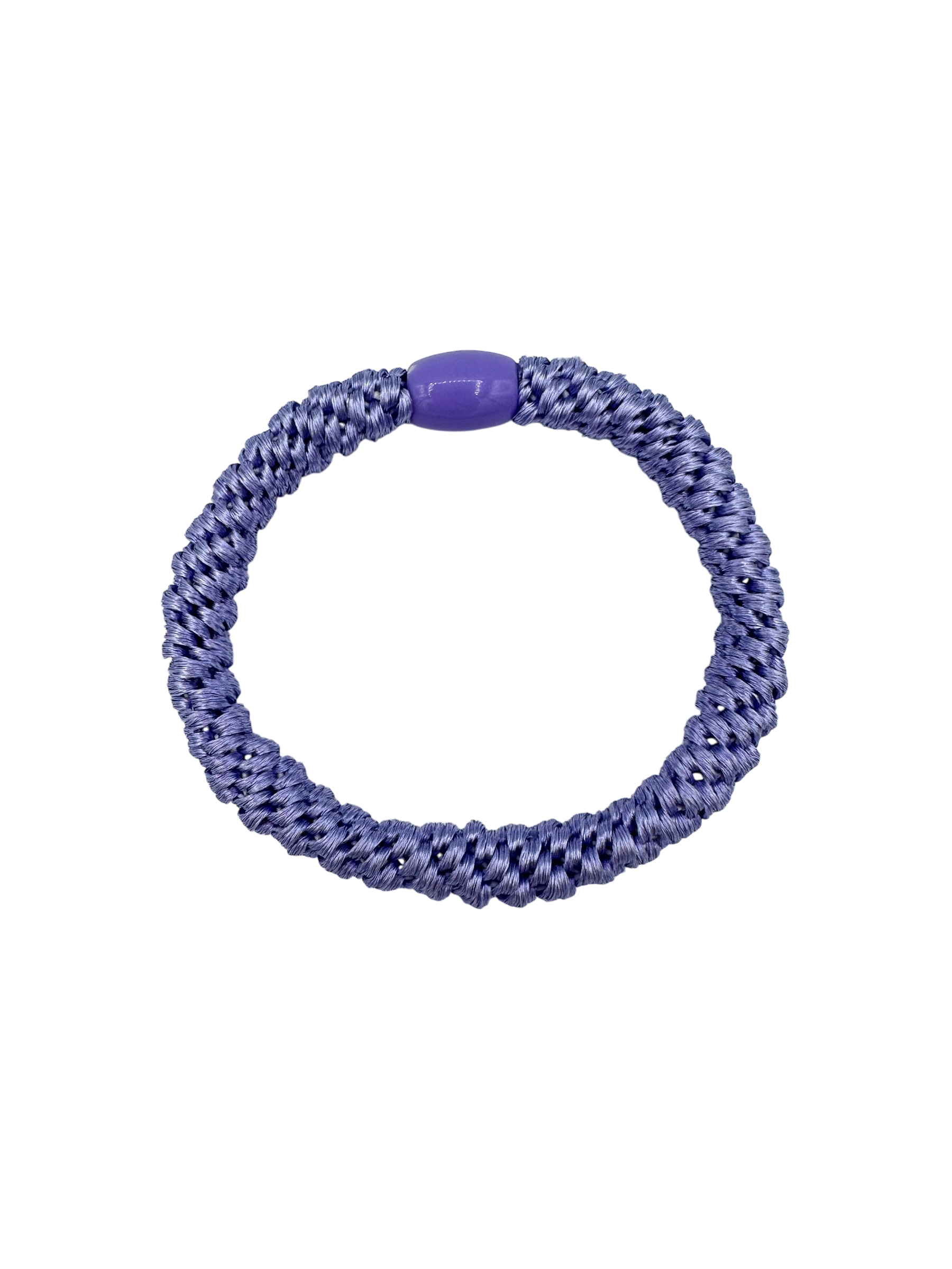 Gevlochten haarelastiekje lila