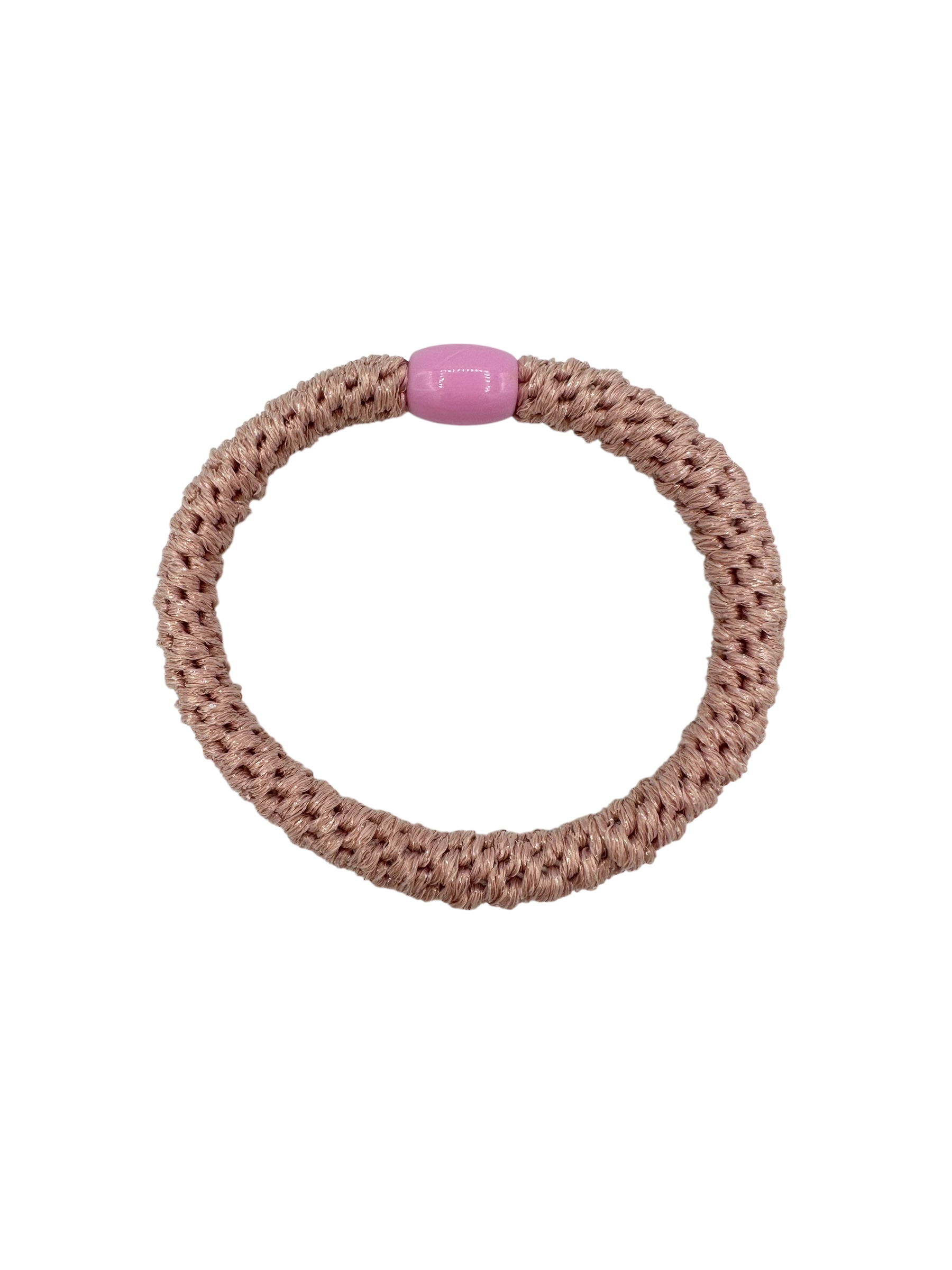 Gevlochten haarelastiekje roze