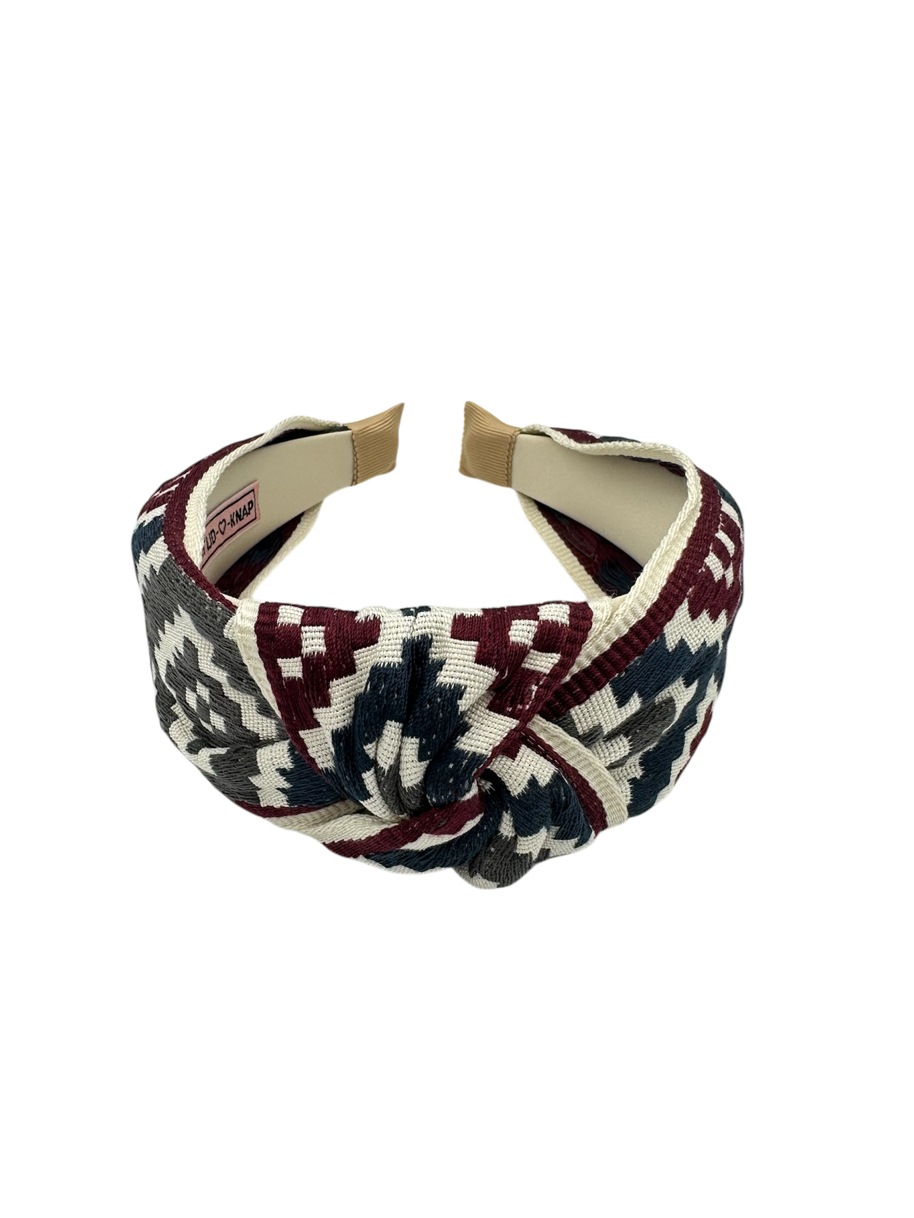 Dames Haarband Earth Blue Red voorkant Boho haarband