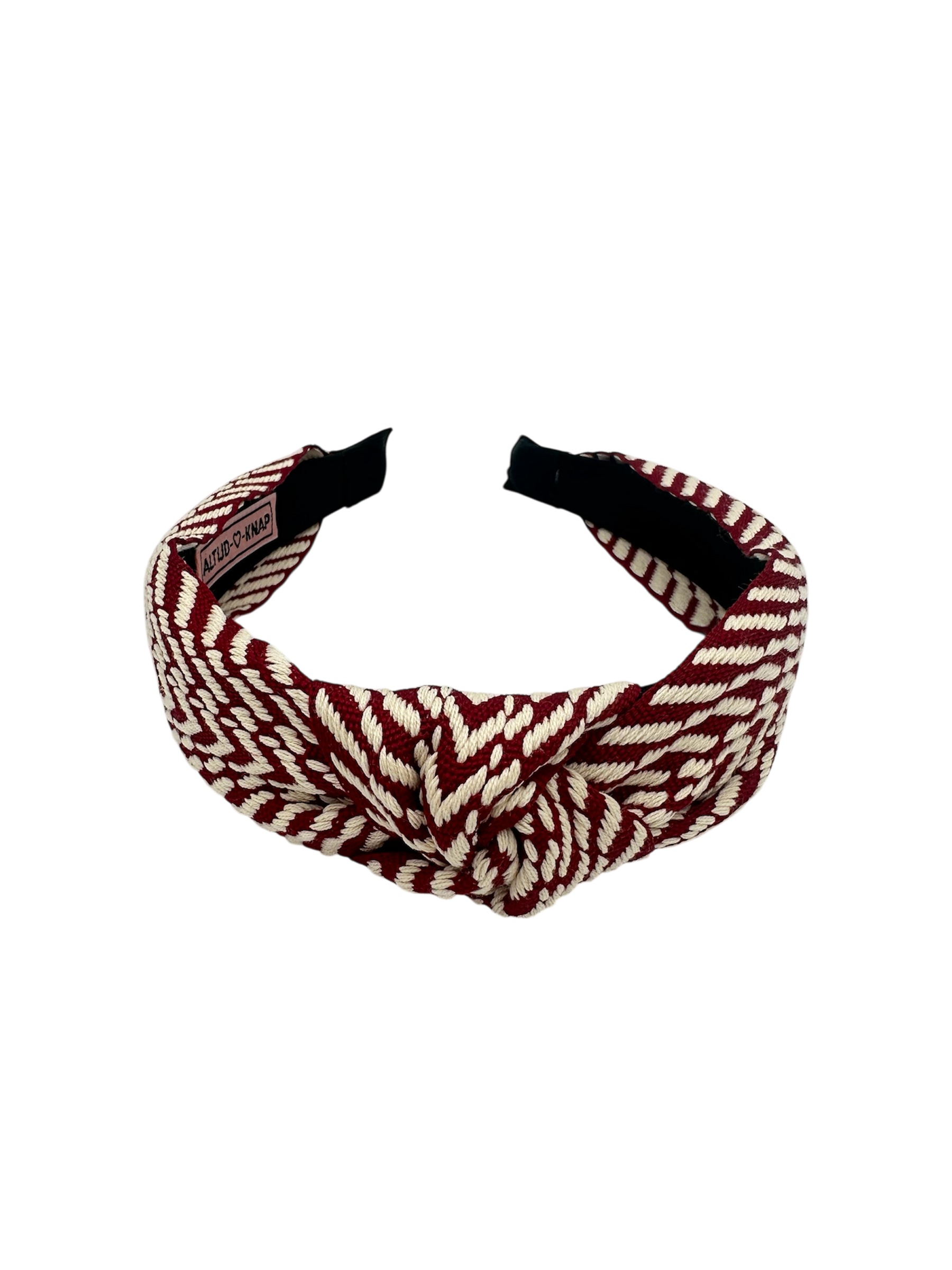 Dames Haarband Indie Red Rood wit gestreepte haarband